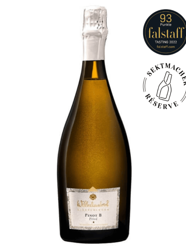 Weinflasche Pinot B Privé Winzersekt vom Weingut Wilhelmshof Siebeldingen