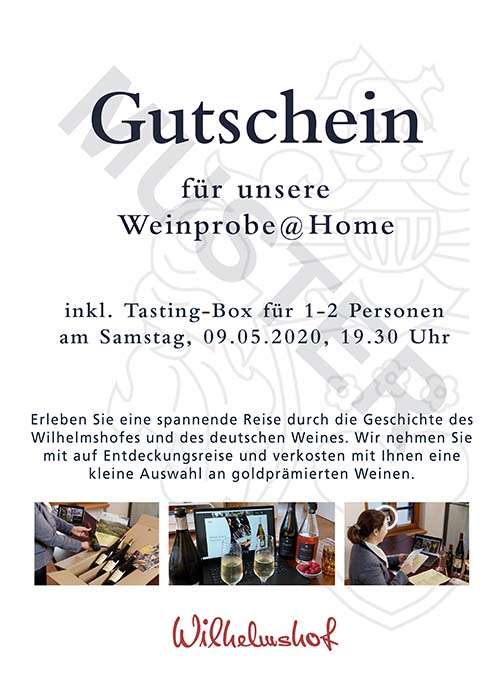 Wilhelmshof Gutschein Weinprobe online